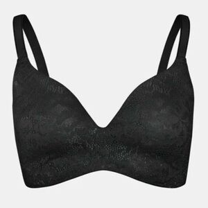 Knix WingWoman Wireless Contour Bra Gilded Black Glow Lace Size 8++ (40G-42G)